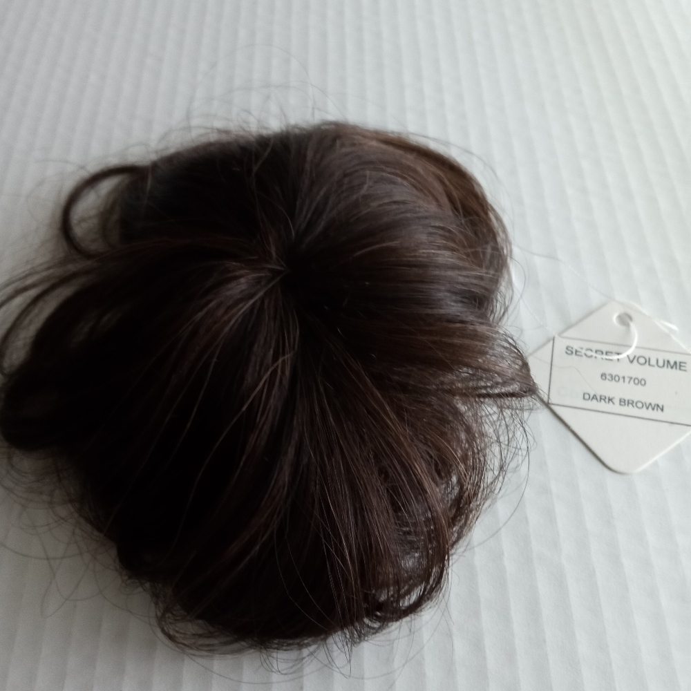 new Dark brown Topper hair piece - easy to style- for thinning & hair loss